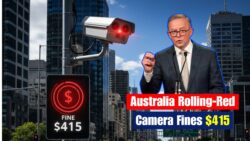Australia’s New AI Traffic Cameras Start Issuing $415 Rolling-Red Fines: Drivers Nationwide Shocked Even Without Crossing the Line
